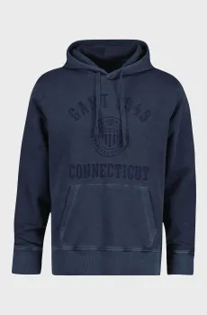 Мужское темно-синее худи TONAL EMBROIDERY Синий XL Gant 2067127