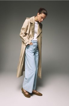 Reserved - Балетки з овечої шкіри - коричневувато-зелений - 494ID-78X