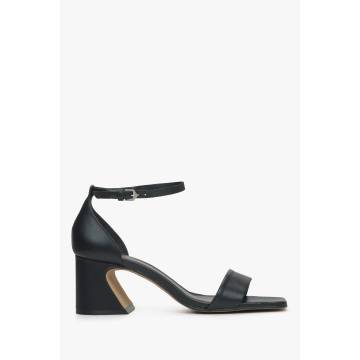 Босоніжки Ankle strap шкіряні чорні Estro ER00115217 Босоніжки Ankle strap шкіряні чорні Estro ER00115217