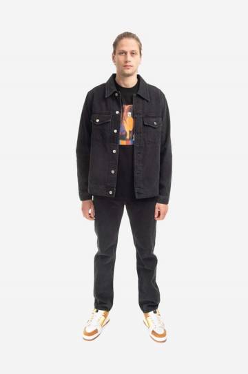 Куртка Wood Wood Ivan Denim Jacket цвет чёрный переходная 12235109.7051-BLACK Куртка Wood Wood Ivan Denim Jacket цвет чёрный переходная 12235109.7051-BLACK