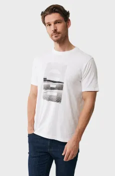 Мужская белая футболка Белый S Mexx MF007810041M