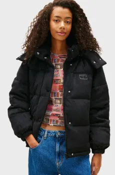 Женская черная куртка QUILTED Черный M Tommy Jeans DW0DW21668