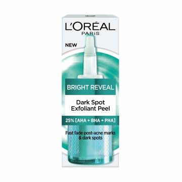 Пилинг для лица LOreal Paris Bright Reveal Dark Spot Exfoliant Peel против пигментных пятен, 25 мл Пилинг для лица LOreal Paris Bright Reveal Dark Spot Exfoliant Peel против пигментных пятен, 25 мл