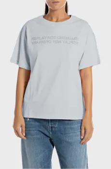 Женская серая футболка Серый XS Replay W3089C.000.23178G