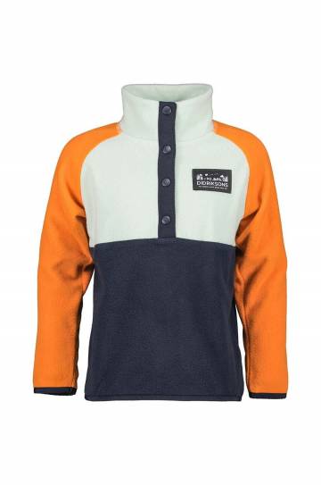 Детская куртка из флиса Didriksons MONTE KIDS HALF BU цвет синий узор 505590 Детская куртка из флиса Didriksons MONTE KIDS HALF BU цвет синий узор 505590