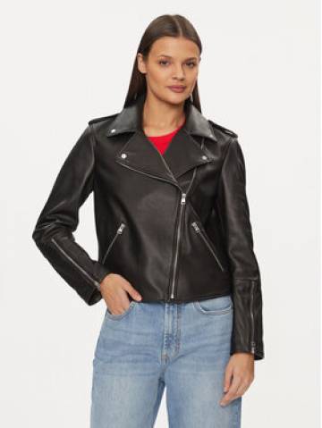 Hugo Шкіряна куртка Lujana 50512604 Чорний Regular Fit Hugo Шкіряна куртка Lujana 50512604 Чорний Regular Fit