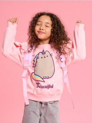 Світшот crewneck Pusheen the Cat - рожевий Світшот crewneck Pusheen the Cat - рожевий