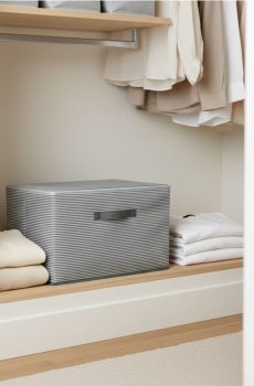 Складна коробка для зберігання з ручкою та кришкою на блискавці - блідо-зелений