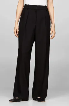 Женские черные брюки CORE RELAXED STRAIGHT PANT Черный M Tommy Hilfiger WW0WW39725