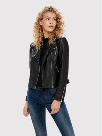 ONLY Куртка зі штучної шкіри Gemma 15153079 Чорний Regular Fit ONLY Куртка зі штучної шкіри Gemma 15153079 Чорний Regular Fit