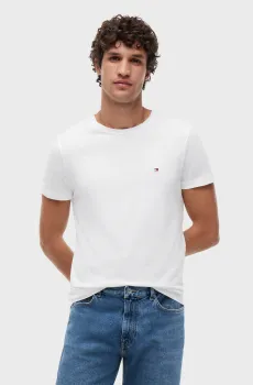 Мужская белая футболка CORE STRETCH SLIM C-NECK TEE Белый XXL Tommy Hilfiger MW0MW27539
