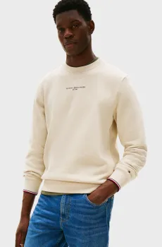Мужской бежевый свитшот SMALL TOMMY Бежевый XL Tommy Hilfiger MW0MW37471