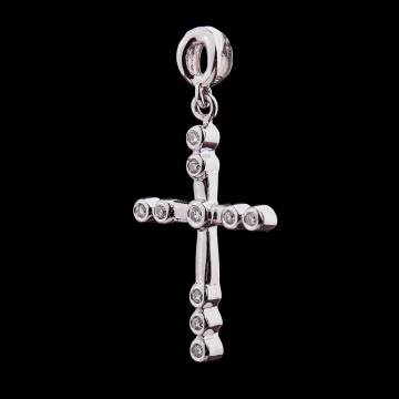 Золотой крестик с бриллиантами P001132 Золотой крестик с бриллиантами P001132