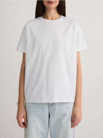 Reserved - Футболка regular fit з мерсеризованої бавовни - білий - 5391V-00X Reserved - Футболка regular fit з мерсеризованої бавовни - білий - 5391V-00X