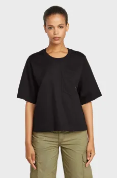 Женская черная футболка Pocket Черный XS G-Star RAW D26077,D959