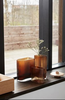 Набор декоративных ваз Hübsch Amber 13/18/20 cm 3 шт