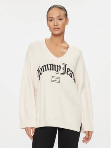 Tommy Jeans Светр Grunge DW0DW16530 Écru Oversize Tommy Jeans Светр Grunge DW0DW16530 Écru Oversize