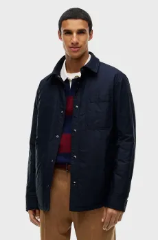 Мужская темно-синяя двусторонняя куртка NY REVERSIBLE OVERSHIRT Синий XL Tommy Hilfiger MW0MW44842