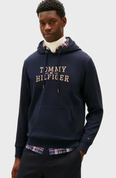 Мужское темно-синее худи ICON INTECHNO HOODY Синий M Tommy Hilfiger MW0MW42528