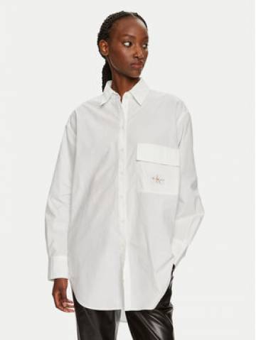 Calvin Klein Jeans Сорочка Utility J20J223867 Білий Oversize Calvin Klein Jeans Сорочка Utility J20J223867 Білий Oversize