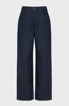 Женские темно-синие джинсы mid rise wide leg denim pants Синий 26 Karl Lagerfeld 245W1102