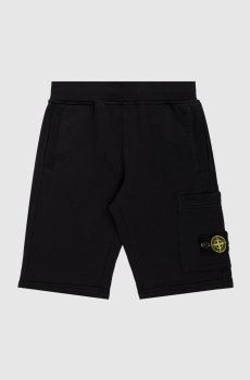 Детские черные шорты с логотипом