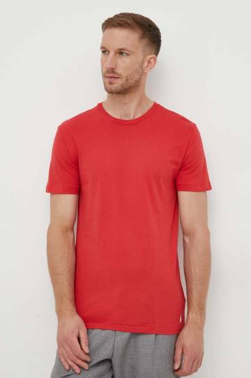 Хлопковая футболка Polo Ralph Lauren 3 шт цвет синий однотонный Хлопковая футболка Polo Ralph Lauren 3 шт цвет синий однотонный