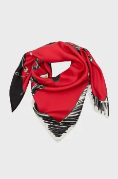 Женский красный шелковый платок Красный ONESIZE Moschino 3602 - M2515