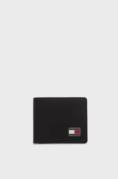 Мужской черный кожаный кошелек HERITAGE Черный ONESIZE Tommy Jeans AM0AM14630