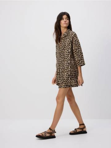 Reserved - Довга лляна сорочка - різнобарвний - WD935-MLC