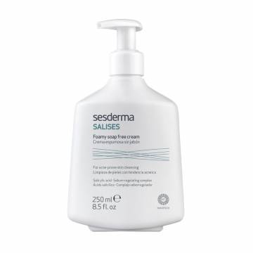 Пенистый крем для умывания Sesderma Salises Foamy Soap Free Cream для склонной к акне кожи, 250 мл Пенистый крем для умывания Sesderma Salises Foamy Soap Free Cream для склонной к акне кожи, 250 мл