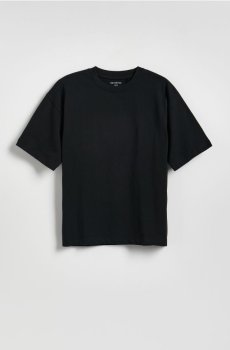 Reserved - Бавовняна футболка - чорний - 956IX-99X