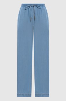 Синие брюки с логотипом