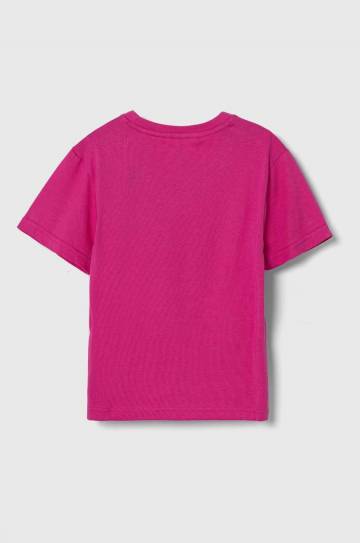 Детская хлопковая футболка adidas Originals TREFOIL TEE цвет розовый IY7419 Детская хлопковая футболка adidas Originals TREFOIL TEE цвет розовый IY7419