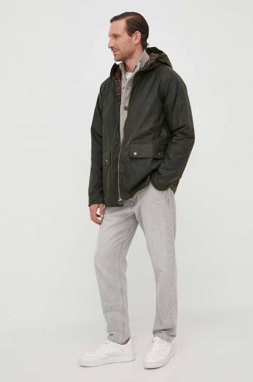 Шерстяной кардиган Barbour цвет серый