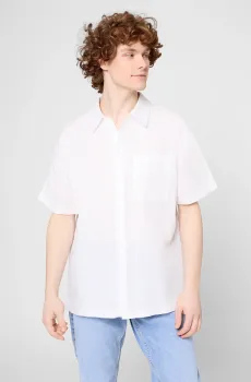 Мужская белая льняная рубашка Белый M PRPY PMCSTANN0010