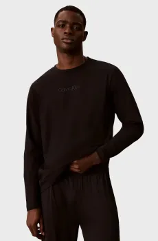 Мужской черный лонгслив Черный XL Calvin Klein 000NM2771E