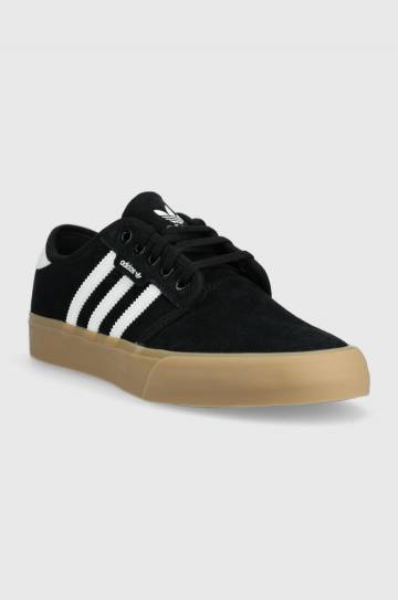 Замшевые кроссовки adidas Originals SEELEY цвет чёрный Замшевые кроссовки adidas Originals SEELEY цвет чёрный