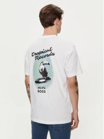 Boss Футболка Te_Records 50515553 Білий Relaxed Fit Boss Футболка Te_Records 50515553 Білий Relaxed Fit
