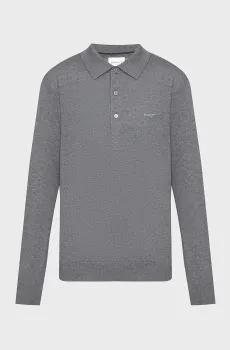 Мужское серое поло Серый M Gant 8050293