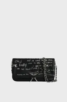 Женский черный кожаный клатч Rock Черный ONESIZE ZADIG&VOLTAIRE LWBA03903_BLACKSS26