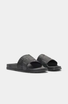 Мужские черные шлепанцы Черный 39 HUGO 9742