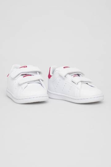 Детские ботинки adidas Originals Stan Smith CF I FX7538 цвет белый Детские ботинки adidas Originals Stan Smith CF I FX7538 цвет белый