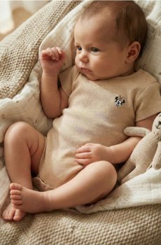 Бавовняне боді Minnie Mouse - нюдовий