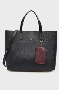 Женская темно-синяя сумка ICON SATCHEL MONO Синий ONESIZE Tommy Hilfiger AW0AW18123