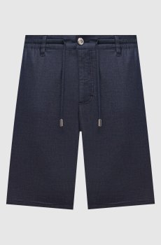 Синие шорты с логотип патч