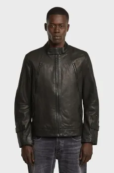 Мужская черная кожаная куртка Biker Черный XL G-Star RAW D27137,B508