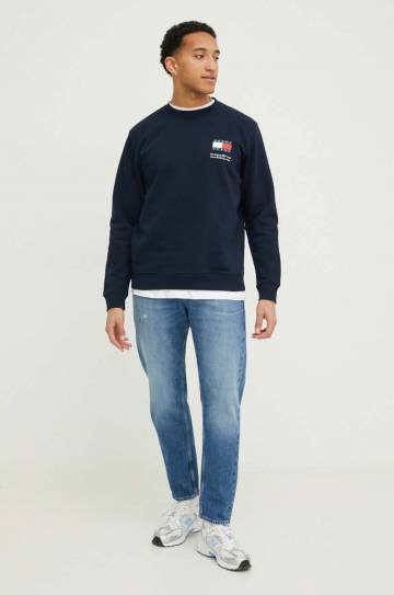 Кофта Tommy Jeans мужская цвет синий с принтом Кофта Tommy Jeans мужская цвет синий с принтом