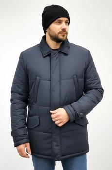 Мужская классическая демисезонная куртка темно-синего цвета AS-138-Tory-navy