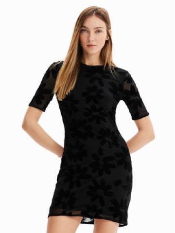 Desigual Повсякденна сукня Oxford 23SWVK19 Чорний Slim Fit Desigual Повсякденна сукня Oxford 23SWVK19 Чорний Slim Fit